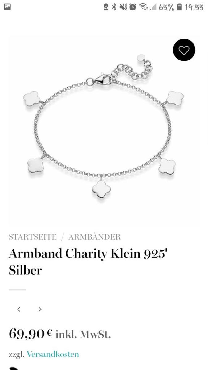 Armband Charity Klein 925′ Silber – Mainpunkt 925 Sterling Silver