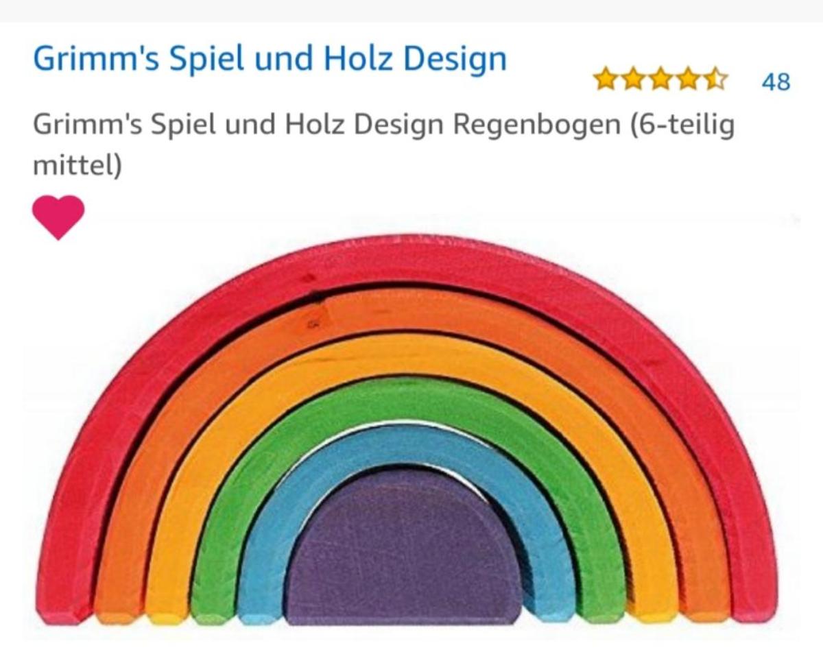 Kleiner Regenbogen aus Holz, Mittelgroß 