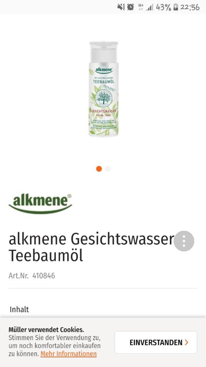 Alkmene Teebaumöl Gesichtswasser zu kaufen bei Müller