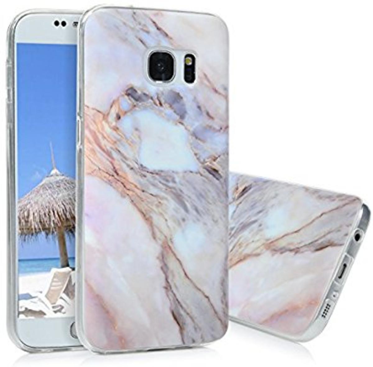 Yiscase Marmor Hülle für Samsung Galaxy S23 Plus 5G Handyhülle, TPU Silikon Cover Glitzer Schutzhülle mit Floral Marble Muster Ultra Dünn Flexibel Bumper Case - Grau