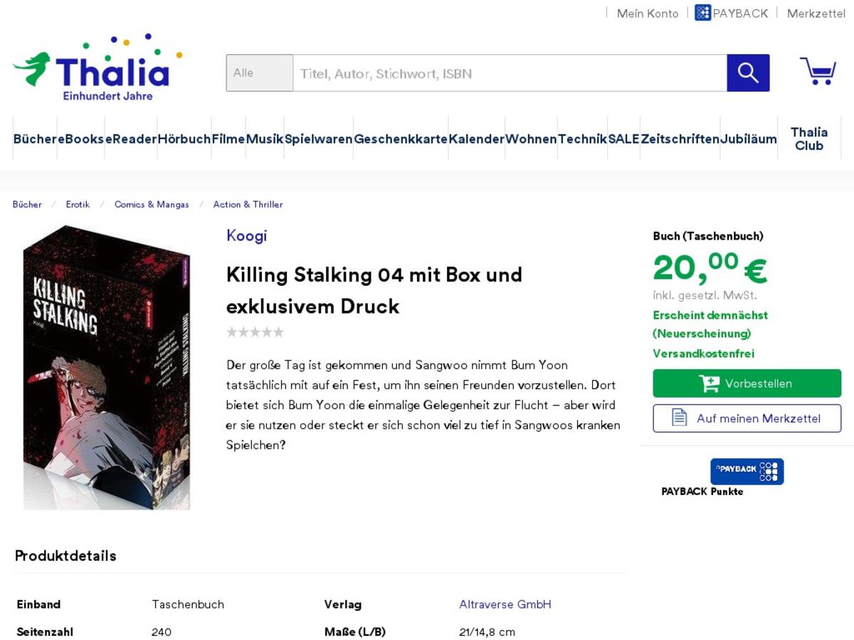 Killing Stalking 04 mit Box und exklusivem Druck von Koogi - Buch | Thalia